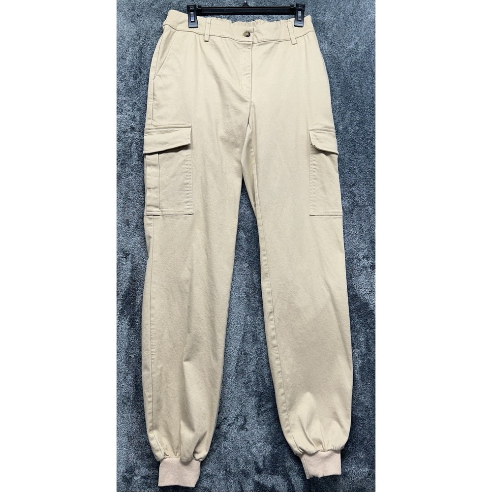 The Elevated Closet Womens Size MX36 Beige Cargo Jogger Pants (U8)